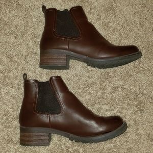 DSW brown JASMINE Chelsea boot
